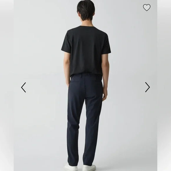 NEW Theory Zaine Precision Ponte in Baltic Deep Navy Straight Leg Pants, Size 40